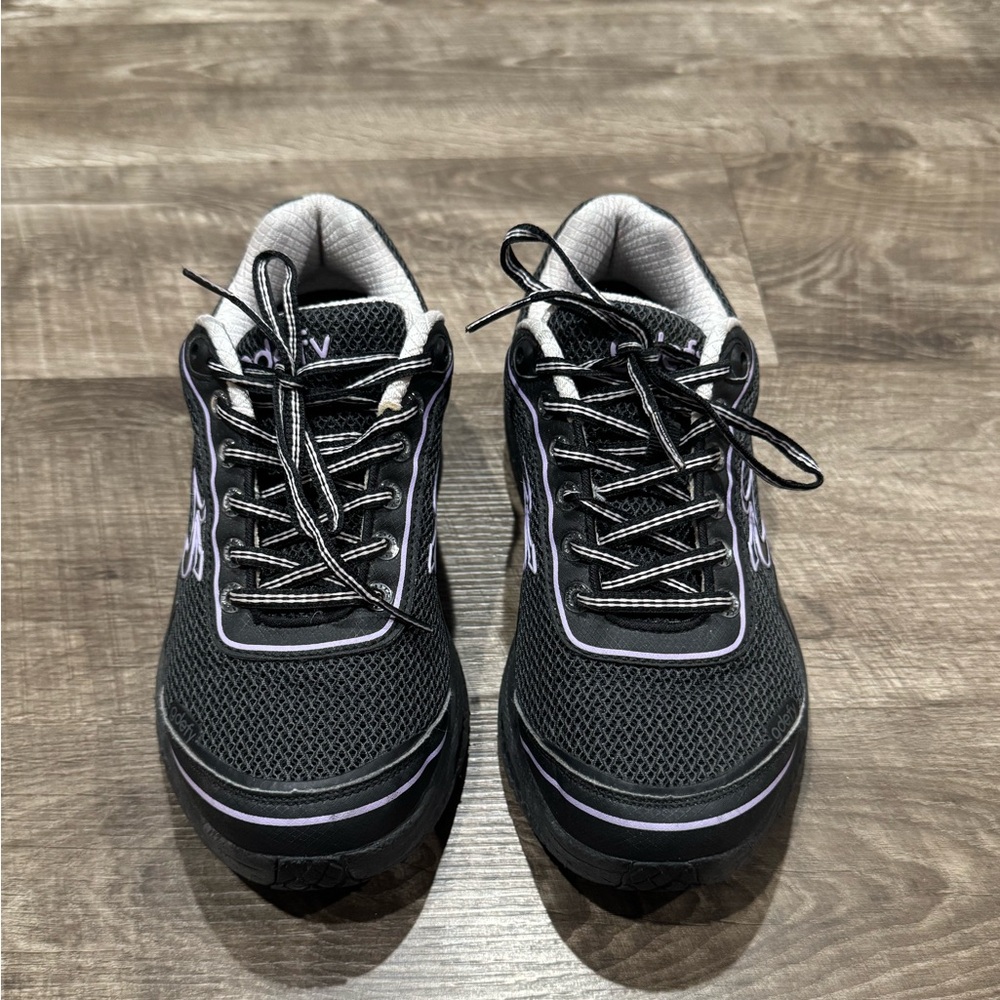 Gravity Defyer GDefy Ion Womens TB9024FLP Walking Shoe Sneakers Black Purple 6.5